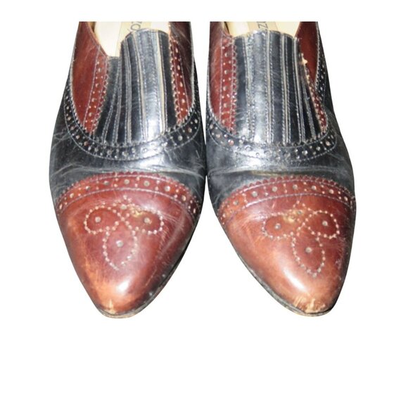 Enzo Angiolini Saddle Oxford Two Toned Brazilian Leather Pumps size 10 - Picture 2 of 10